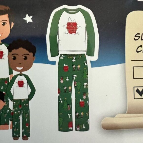 Peanuts & Snoopy Christmas 2 Piece Pyjamas PJ Set Fleece Unisex Kids 3T $48 - Picture 1 of 5